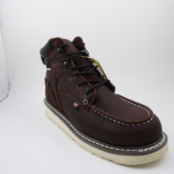 SUREWAY 6" Heavy Duty Soft Toe Full Grain Leather Work Boots Brown Men's US: 8.5 - Picture 3 of 8